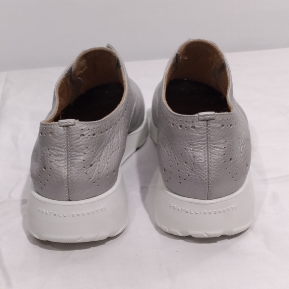 FRATELLI ROSSETTI Silver Leather Oxford   Slip-on Sneakers, size 35 - Picture 6 of 8